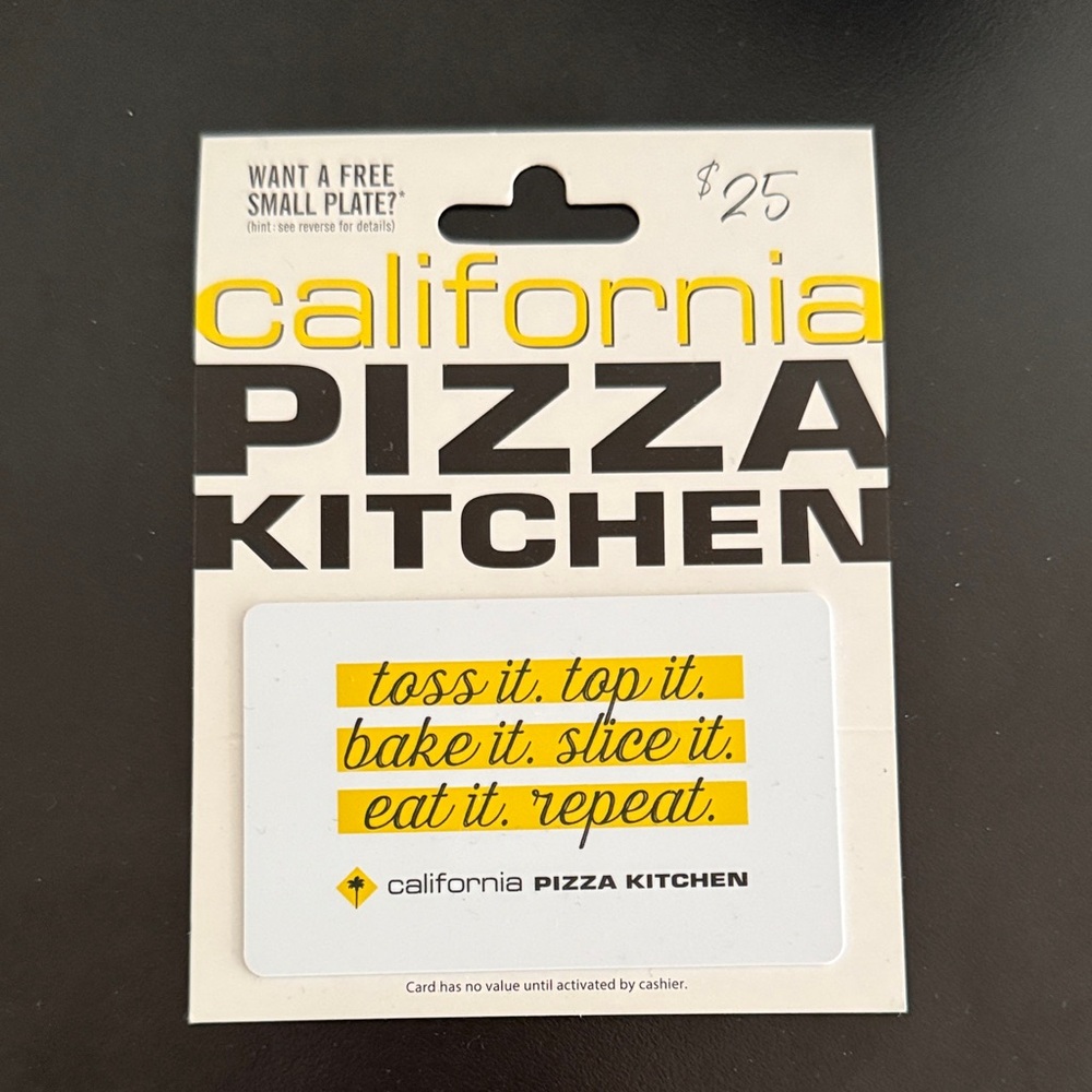 $25 California Pizza Kitchen Gift Card